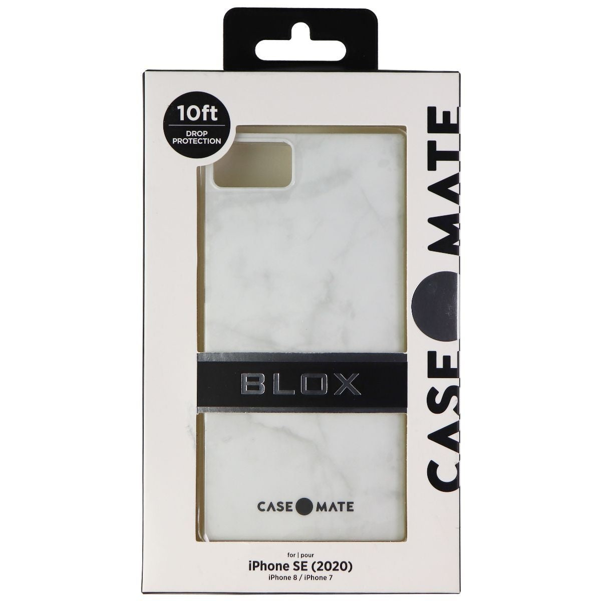 Case-Mate BLOX Series Case for Apple iPhone SE (2nd Gen) / 8 / 7 - White Marble Cell Phone - Cases, Covers & Skins Case-Mate - Simple Cell Bulk Wholesale Pricing - USA Seller