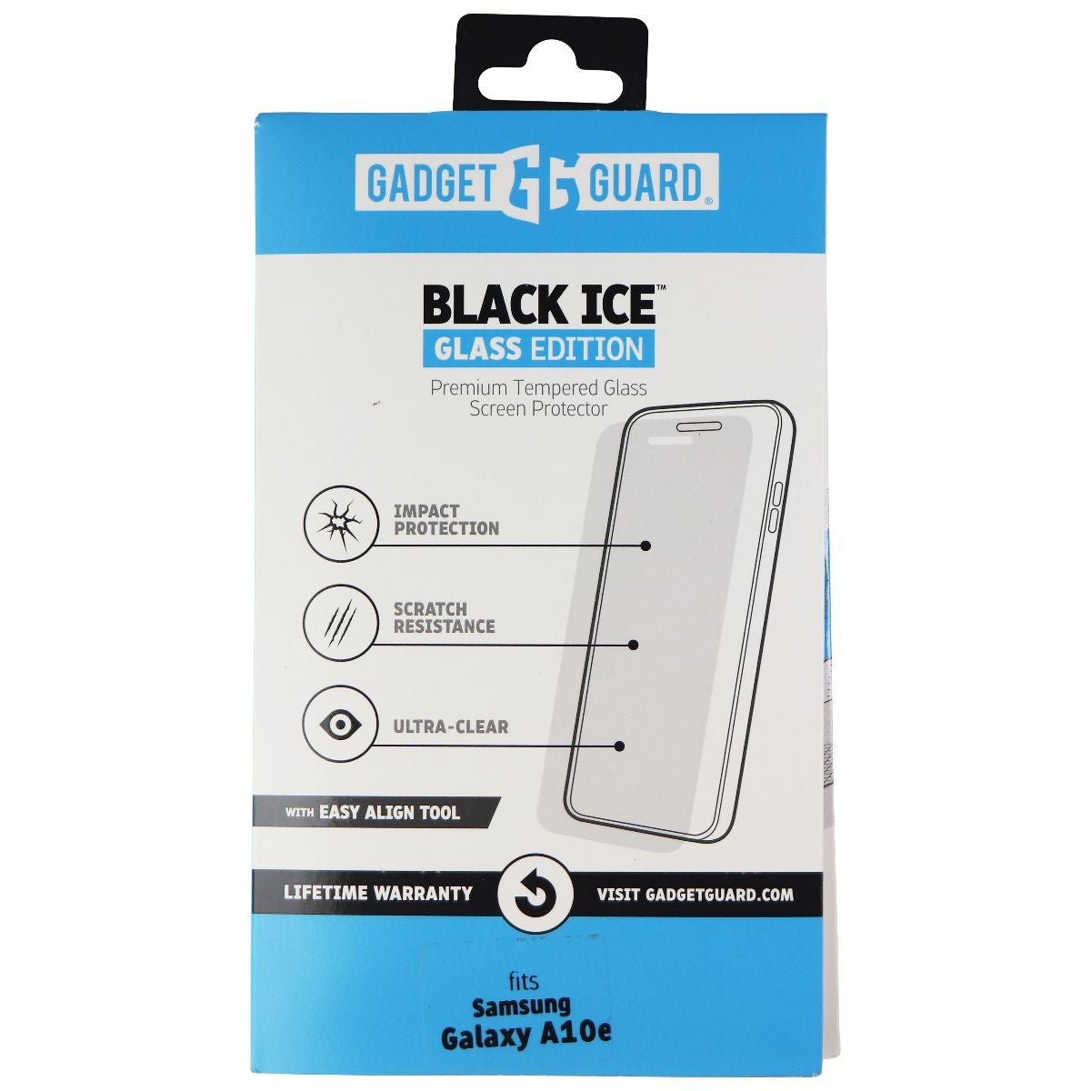 Gadget Guard Black Ice Edition Tempered Glass for Samsung Galaxy A10e - Clear Cell Phone - Screen Protectors Gadget Guard - Simple Cell Bulk Wholesale Pricing - USA Seller