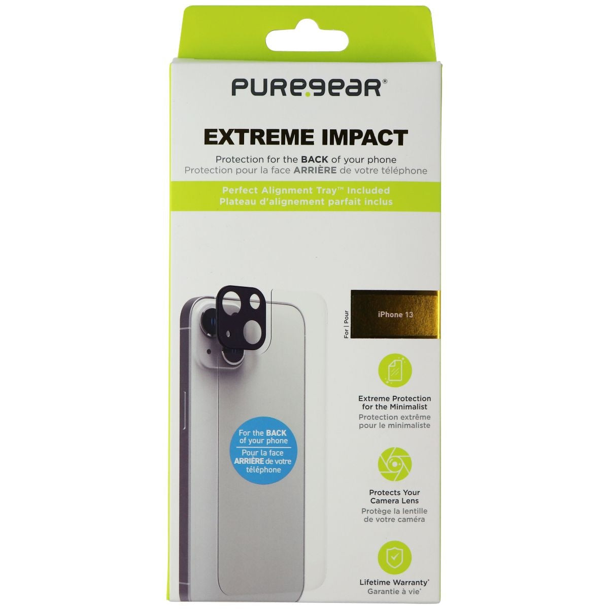 PureGear Extreme Impact Screen & Camera Protector for Apple iPhone 13 Cell Phone - Screen Protectors PureGear - Simple Cell Bulk Wholesale Pricing - USA Seller