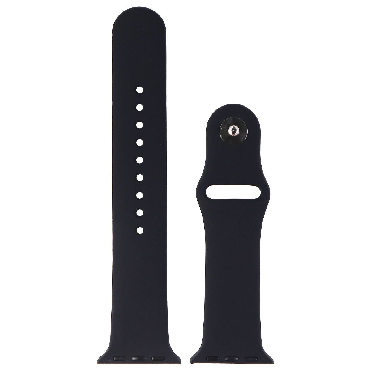 Silicone Watch Band for Apple Watch 38/40/41mm Cases - Black - Large Smart Watch Accessories - Watch Bands Unbranded - Simple Cell Bulk Wholesale Pricing - USA Seller