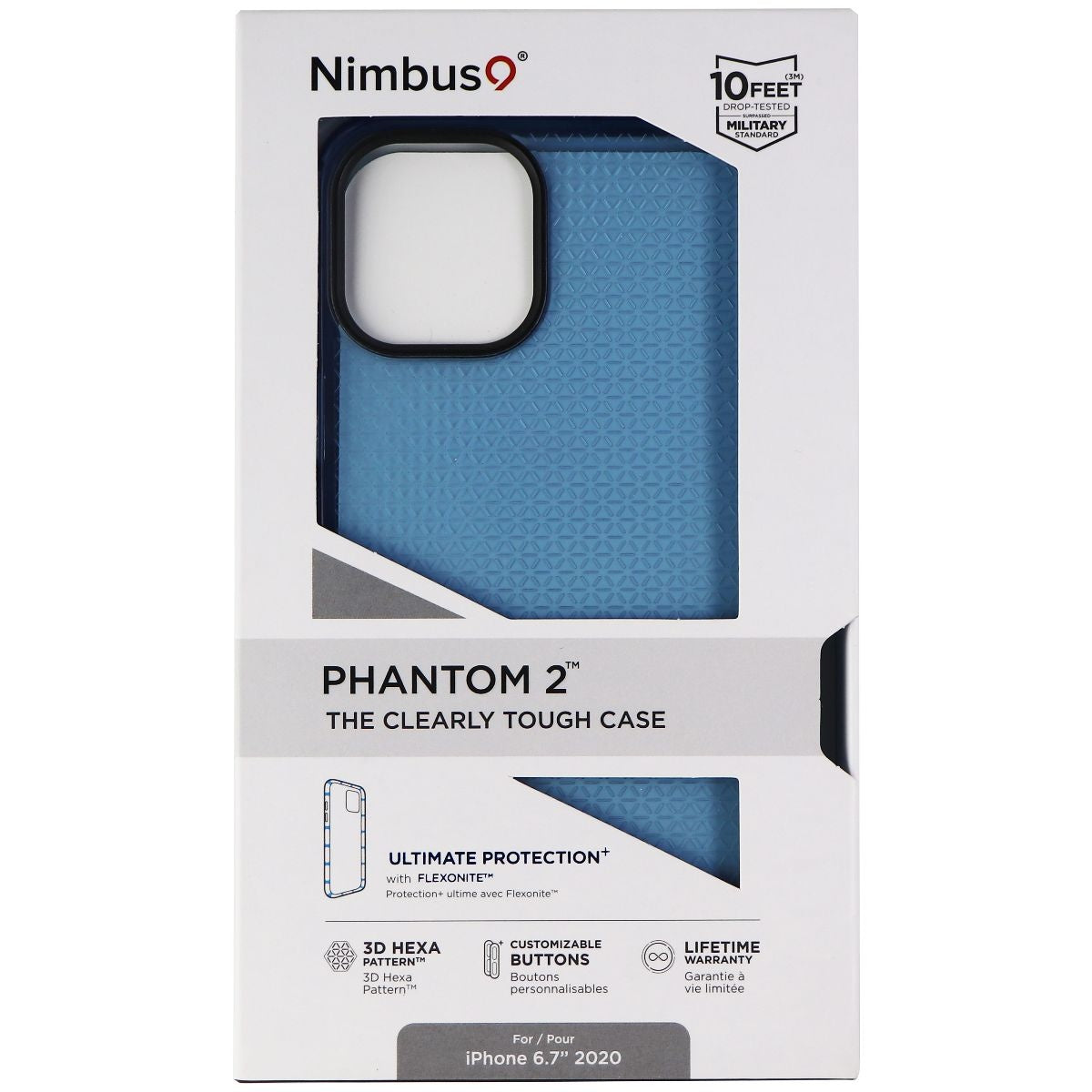 Nimbus9 Phantom 2 Flexible Gel Case for Apple iPhone 12 Pro Max - Pacific Blue Cell Phone - Cases, Covers & Skins Nimbus9 - Simple Cell Bulk Wholesale Pricing - USA Seller
