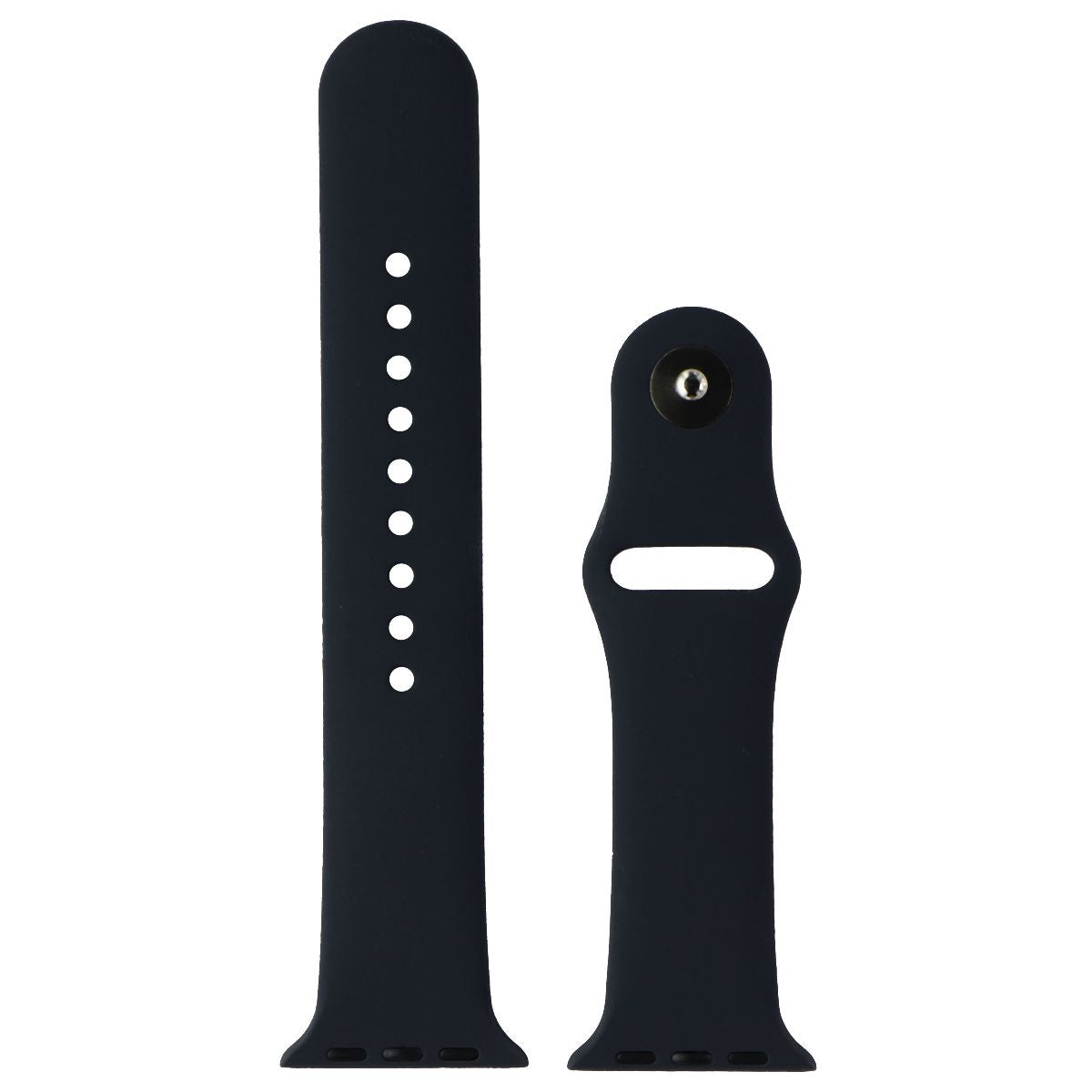 Generic Silicone Band for Apple Watch (38/40/41mm) M/L Band + Clasp - Midnight Smart Watch Accessories - Watch Bands Unbranded - Simple Cell Bulk Wholesale Pricing - USA Seller