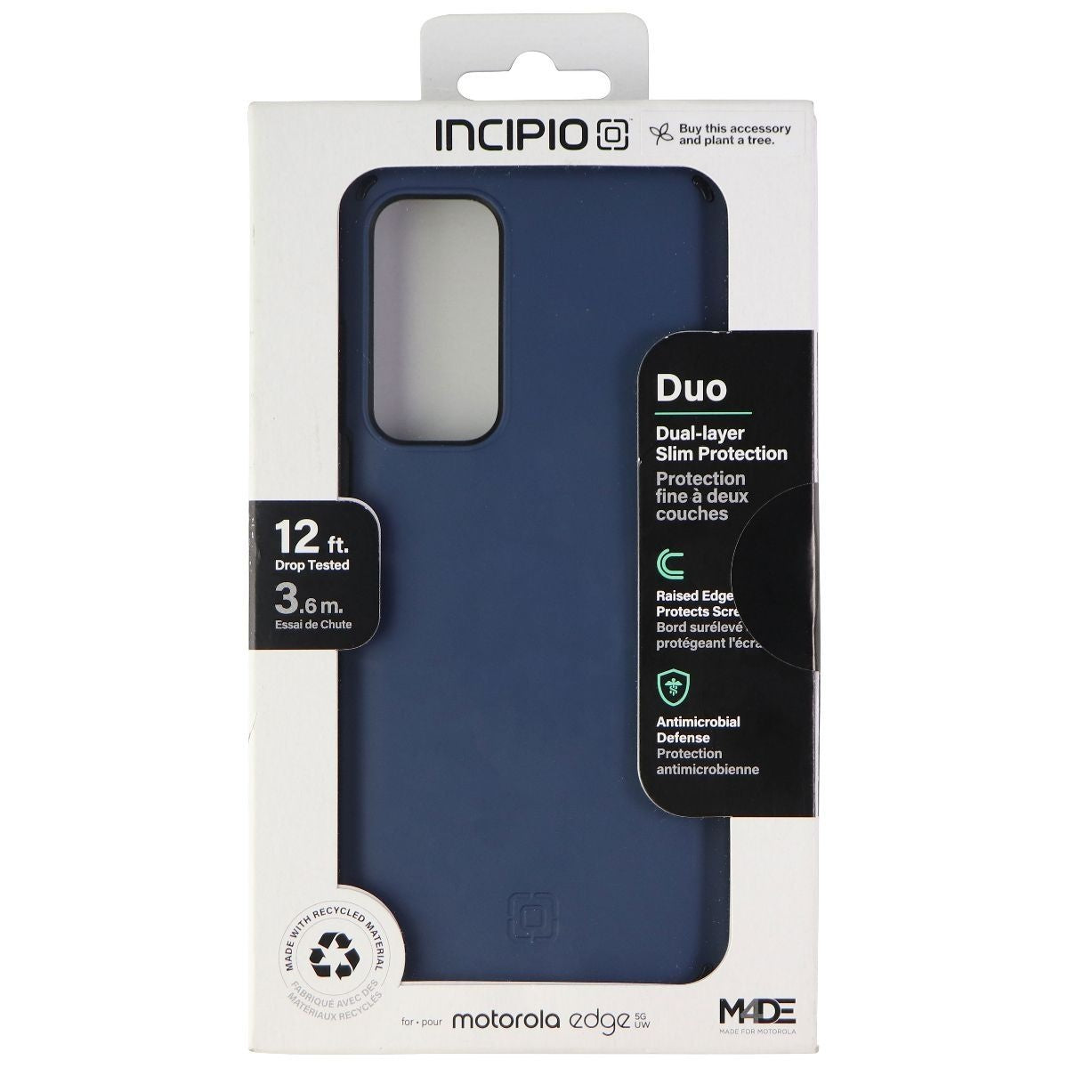 Incipio Duo Case for Motorola Edge / Edge 5G UW (2021) - Dark Denim Cell Phone - Cases, Covers & Skins Incipio - Simple Cell Bulk Wholesale Pricing - USA Seller