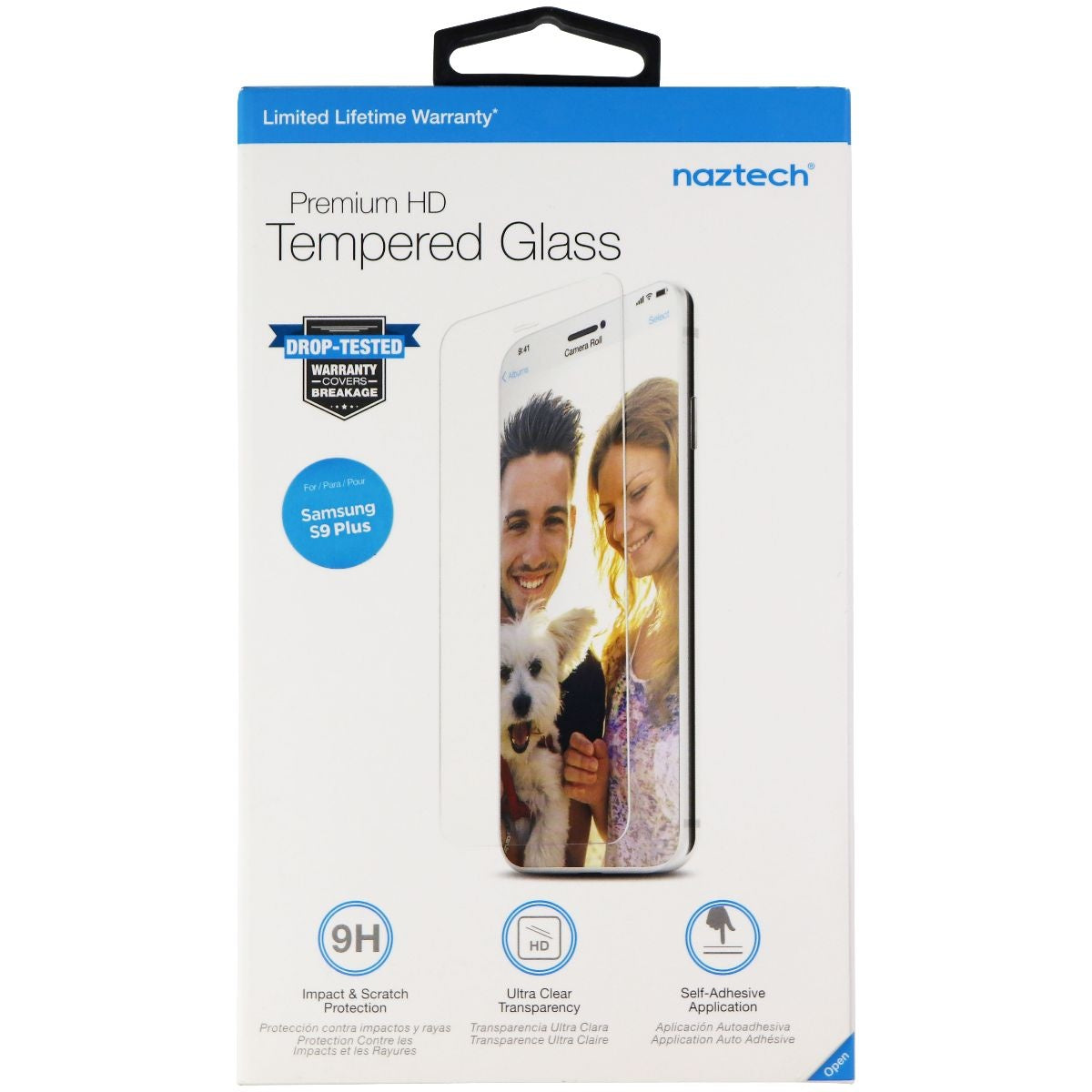 Naztech Premium HD Tempered Glass Screen Protector for Samsung (S9+) - Clear Cell Phone - Screen Protectors Naztech - Simple Cell Bulk Wholesale Pricing - USA Seller