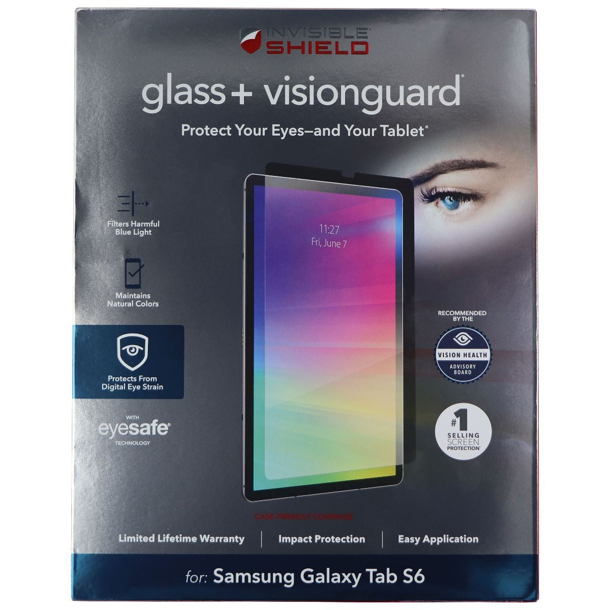 ZAGG InvisibleShield (Glass+ VisionGuard) for Samsung Galaxy Tab S6 - Clear iPad/Tablet Accessories - Screen Protectors Zagg - Simple Cell Bulk Wholesale Pricing - USA Seller
