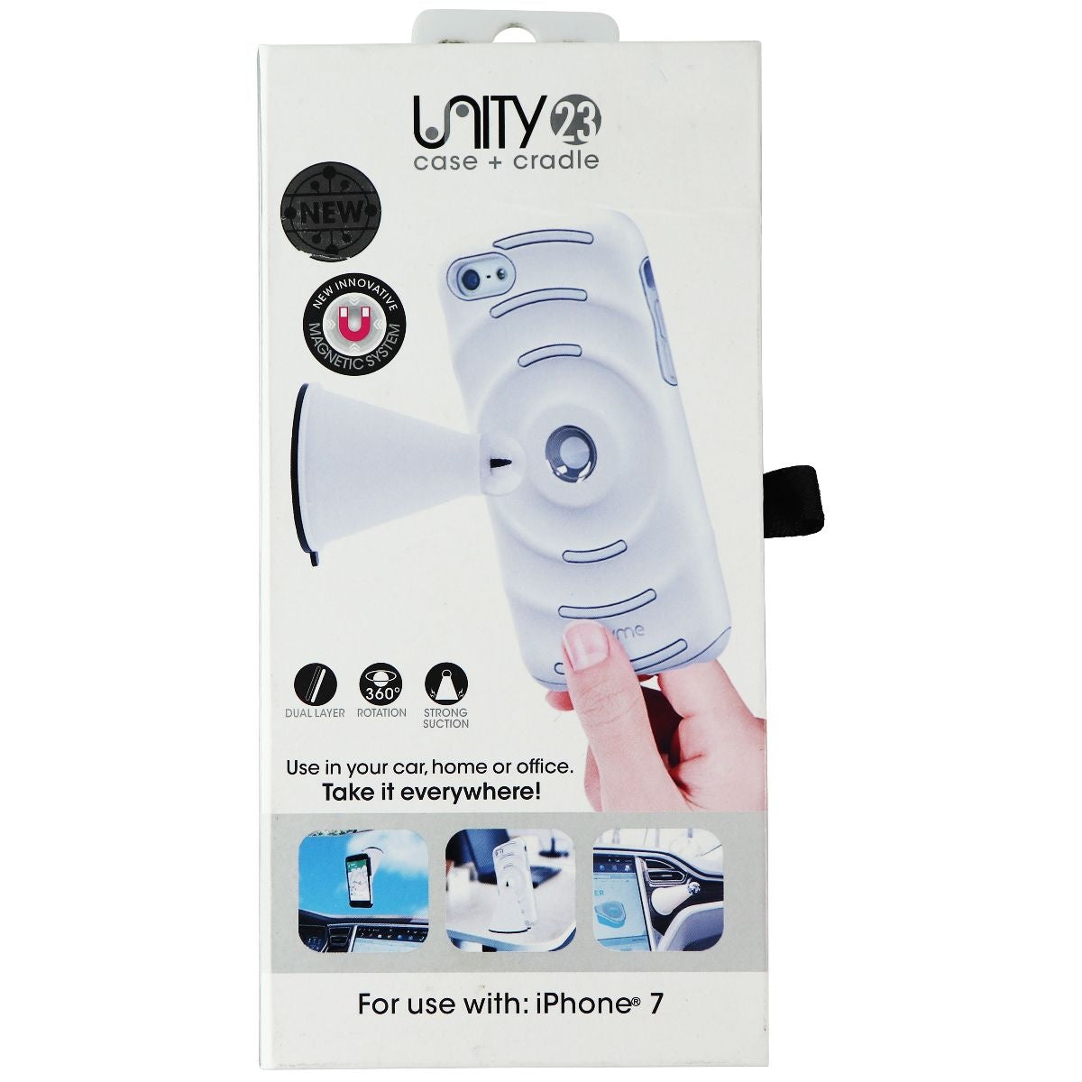 MyMe Unity System Bundle, Mount for Car, Home & Office for iPhone 7 (White) Cell Phone - Other Accessories MYME - Simple Cell Bulk Wholesale Pricing - USA Seller