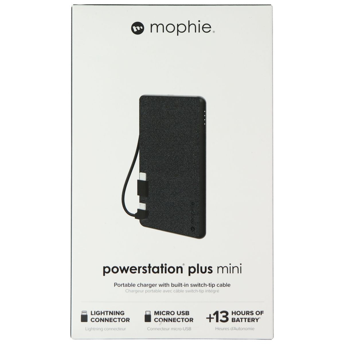 Mophie PowerStation Plus Mini 4,060mAh Bank with Switch Tip for iPhone - Black Cell Phone - Chargers & Cradles Mophie - Simple Cell Bulk Wholesale Pricing - USA Seller