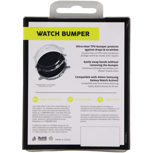Case-Mate (44mm) Tough Watch Bumper for Samsung Galaxy Watch Active2 - Clear Smart Watch Accessories - Smart Watch Cases Case-Mate - Simple Cell Bulk Wholesale Pricing - USA Seller