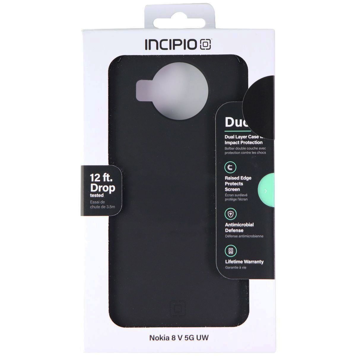 Incipio Duo Series Dual Layer Case for Nokia 8 V 5G UW - Black Cell Phone - Cases, Covers & Skins Incipio - Simple Cell Bulk Wholesale Pricing - USA Seller