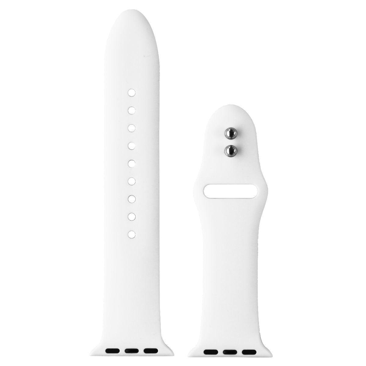 Silicone Watch Band for Apple Watch All Series (38/40/41mm Cases) - White Smart Watch Accessories - Watch Bands Unbranded - Simple Cell Bulk Wholesale Pricing - USA Seller