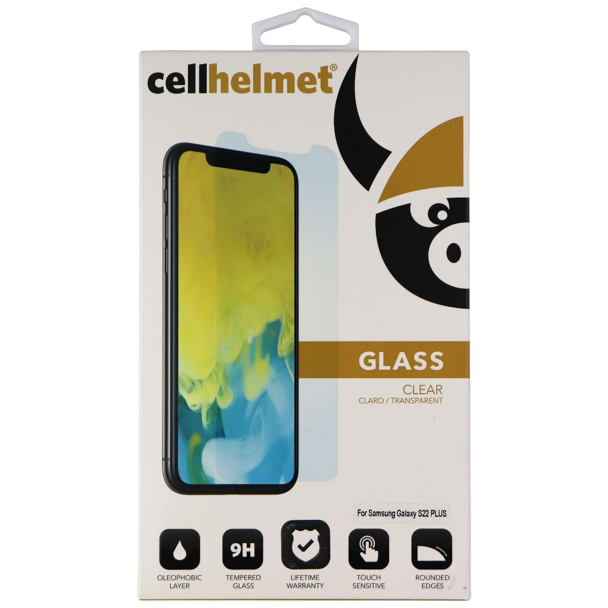 Cellhelmet Clear Glass Screen Protector for Samsung Galaxy S22+ (Plus) - Clear Cell Phone - Screen Protectors CellHelmet - Simple Cell Bulk Wholesale Pricing - USA Seller