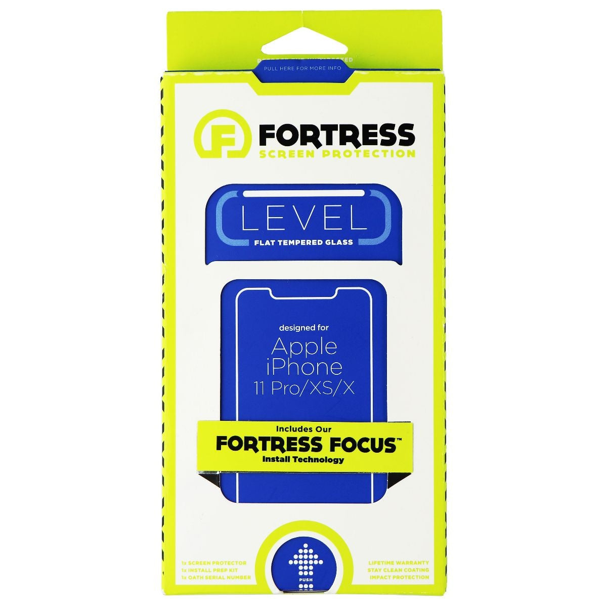 Fortress Flat Tempered Glass Screen Protector for iPhone 11 Pro / Xs / X Cell Phone - Screen Protectors Fortress - Simple Cell Bulk Wholesale Pricing - USA Seller