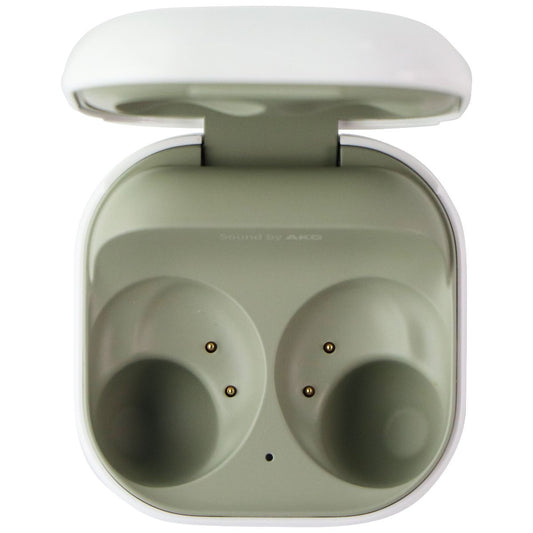 Samsung Charging Cradle Case for Galaxy Buds 2 - White/Olive (EP-QR177) Portable Audio - Headphones Samsung - Simple Cell Bulk Wholesale Pricing - USA Seller