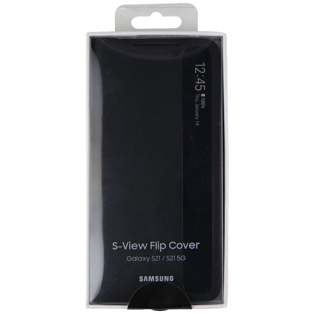 Samsung S-View Flip Cover for Galaxy S21 & S21 5G - Black (EF-ZG991CBE) Cell Phone - Cases, Covers & Skins Samsung - Simple Cell Bulk Wholesale Pricing - USA Seller