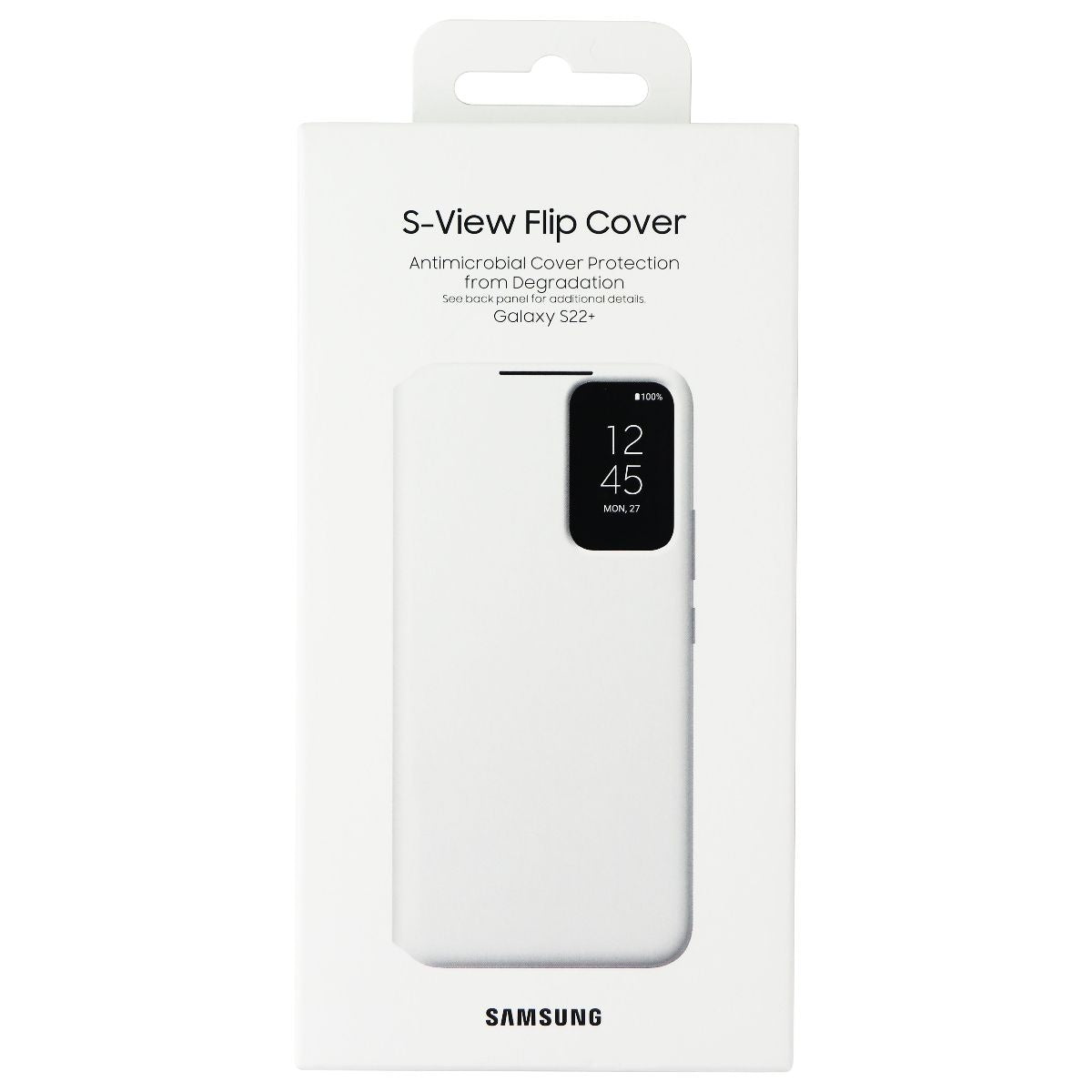Samsung S-View Flip Cover for Samsung Galaxy (S22+) - White (EF-ZS906CWEGUS) Cell Phone - Cases, Covers & Skins Samsung - Simple Cell Bulk Wholesale Pricing - USA Seller