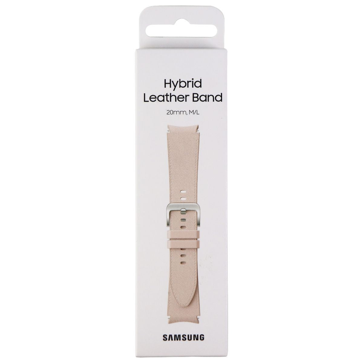 Samsung Hybrid Leather Band for Galaxy Watch4 & Later (20mm) M/L - Pink Smart Watch Accessories - Watch Bands Samsung - Simple Cell Bulk Wholesale Pricing - USA Seller