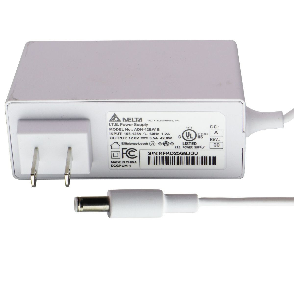 Delta (12V/3.5A) 42-WATT ITE Power Supply Wall Adapter - White (ADH-42BW B) Multipurpose Batteries & Power - Multipurpose AC to DC Adapters Delta - Simple Cell Bulk Wholesale Pricing - USA Seller