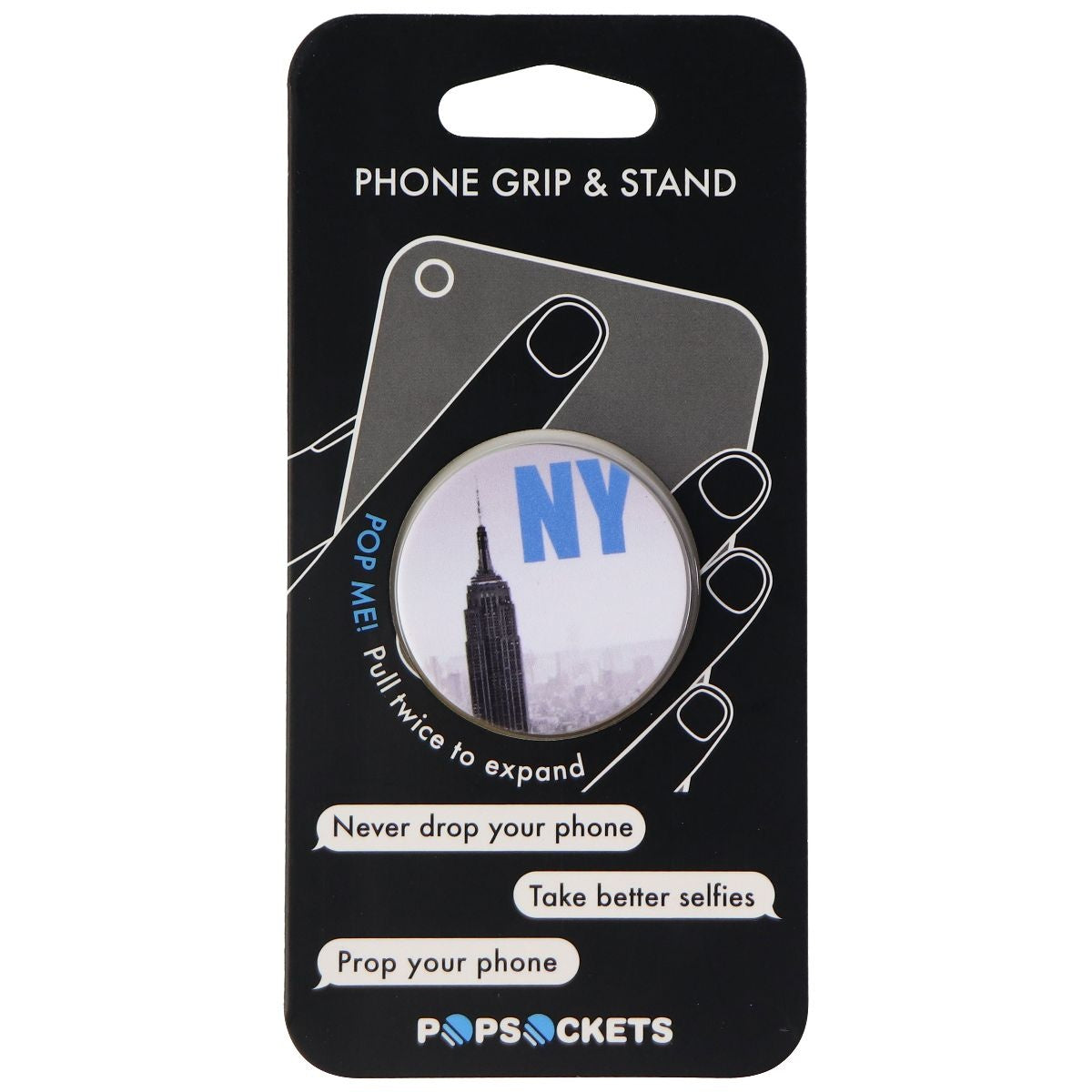 PopSockets: Collapsible Grip & Stand for Phones and Tablets - New York Empire Cell Phone - Mounts & Holders PopSockets - Simple Cell Bulk Wholesale Pricing - USA Seller