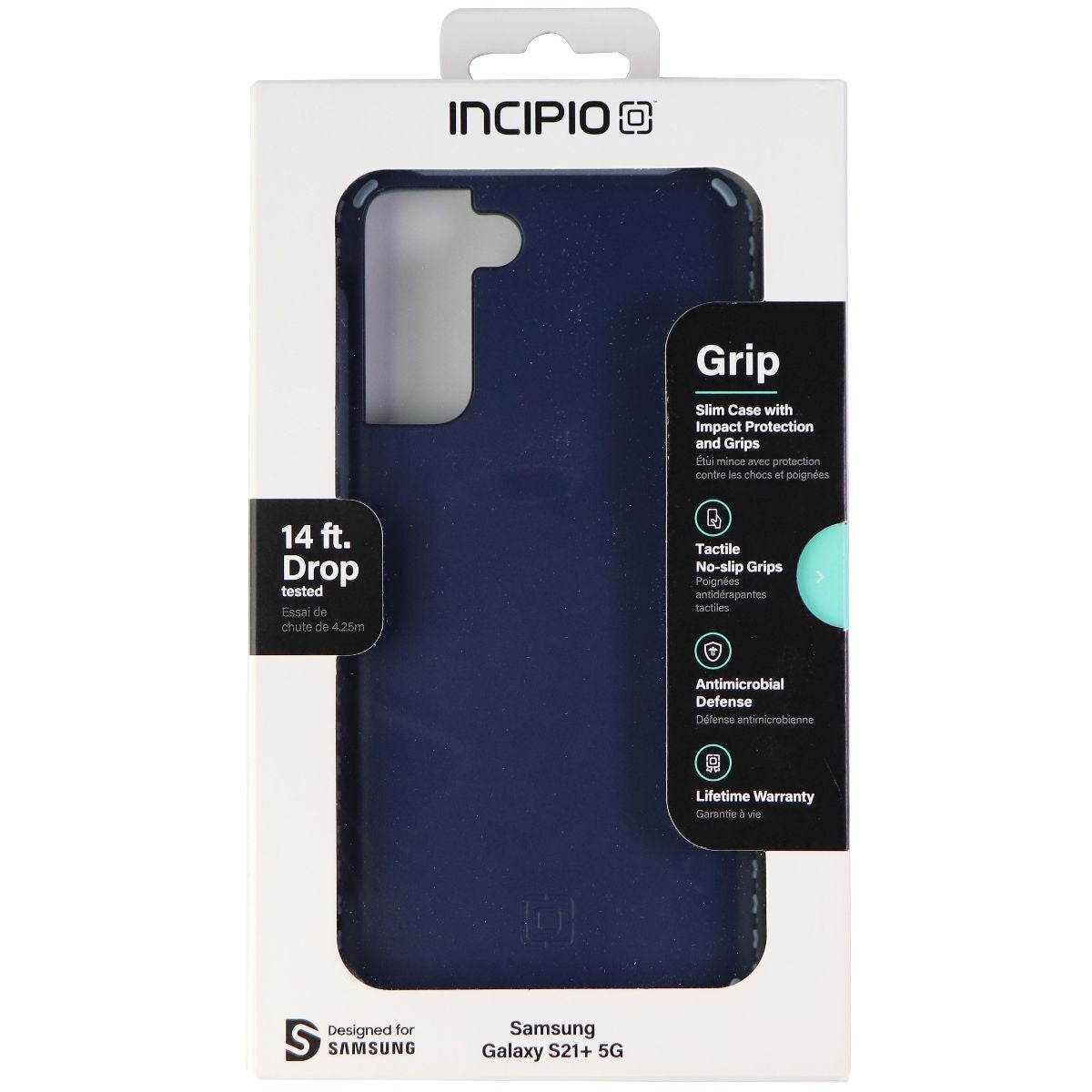 Incipio Grip Series Hard Case for Samsung Galaxy (S21+) - Midnight Blue Cell Phone - Cases, Covers & Skins Incipio - Simple Cell Bulk Wholesale Pricing - USA Seller