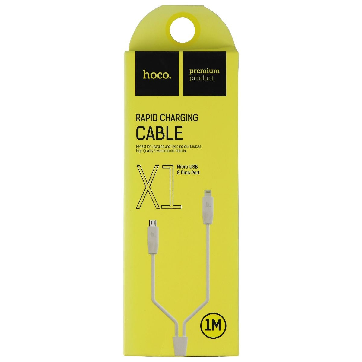 Hoco. (3.3-foot/1m) X1 Lightning 8-Pin and Micro-USB Charging USB Cable - White Cell Phone - Cables & Adapters Hoco. - Simple Cell Bulk Wholesale Pricing - USA Seller