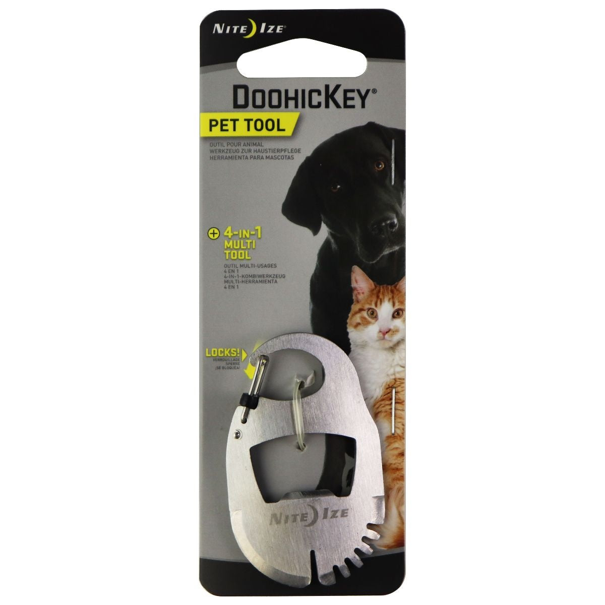 Nite Ize DoohicKey 4-in-1 Multi Pet Tool - Stainless Steel Home Improvement - Other Home Improvement Nite Ize - Simple Cell Bulk Wholesale Pricing - USA Seller