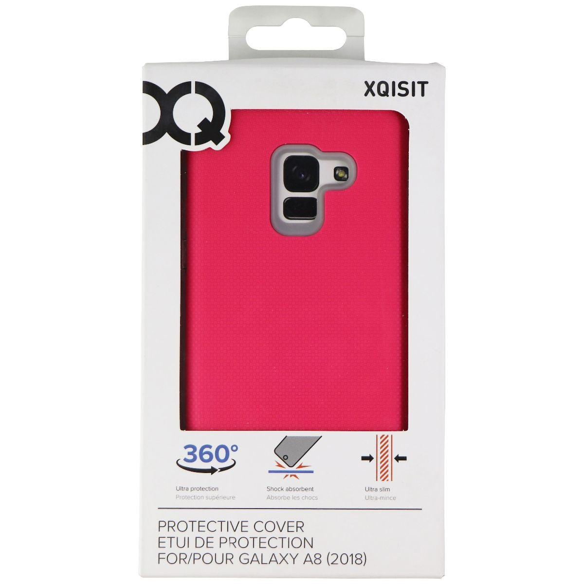 Xqisit Protective Cover for Samsung Galaxy A8 (2018) - Pink/Gray Cell Phone - Cases, Covers & Skins Xqisit - Simple Cell Bulk Wholesale Pricing - USA Seller
