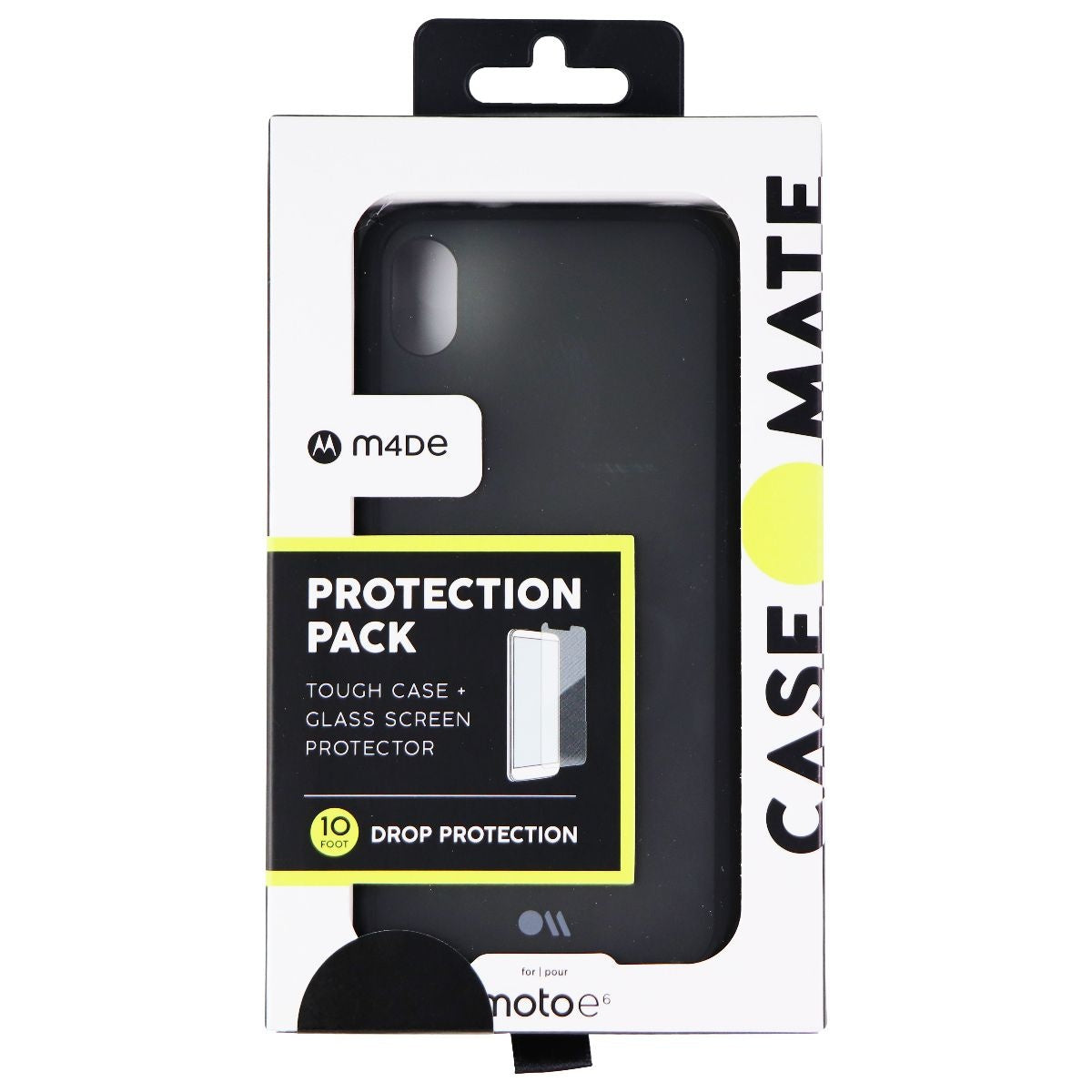 Case-Mate Tough Case + Glass Screen for Motorola Moto E6 - Black Tinted Cell Phone - Cases, Covers & Skins Case-Mate - Simple Cell Bulk Wholesale Pricing - USA Seller