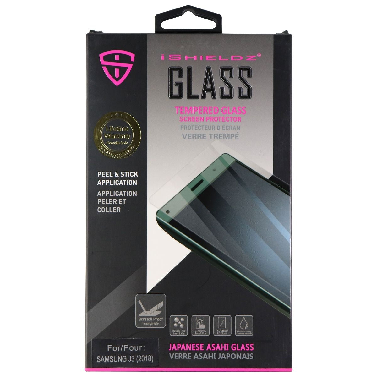 iShieldz Asahi Glass Screen Protector for Samsung Galaxy J3 (2018) - Clear Cell Phone - Screen Protectors iShieldz - Simple Cell Bulk Wholesale Pricing - USA Seller