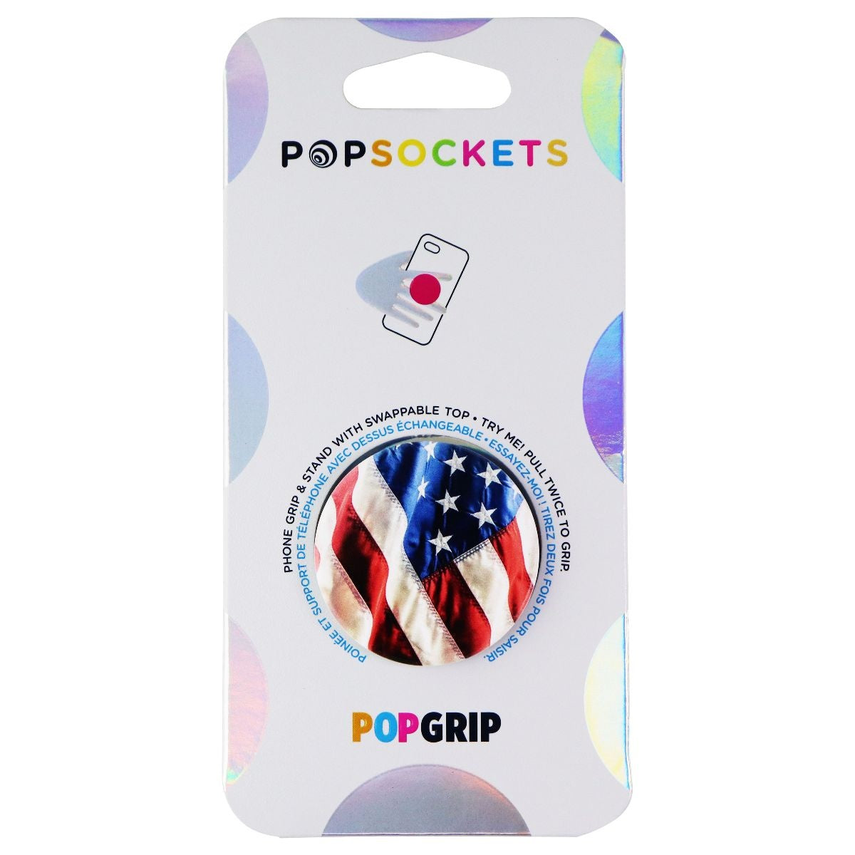 PopSockets PopGrip with Swappable Top for Smartphones - Oh Say Can You See Cell Phone - Mounts & Holders PopSockets - Simple Cell Bulk Wholesale Pricing - USA Seller