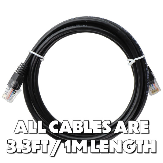 MIXED Yealink (3.3FT/1M) Cat5e Ethernet Cables - Black (E348815) Computer/Network - Ethernet Cables (RJ-45, 8P8C) Yealink - Simple Cell Bulk Wholesale Pricing - USA Seller