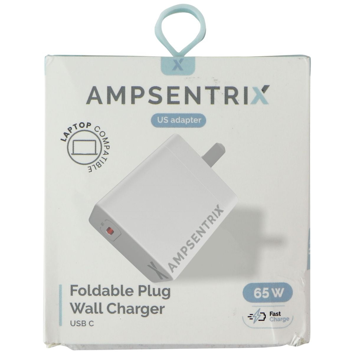 AmpSentrix (65-Watt) USB-C Laptop Compatible Wall Adapter - White Computer Accessories - Laptop Power Adapters/Chargers AmpSentrix - Simple Cell Bulk Wholesale Pricing - USA Seller
