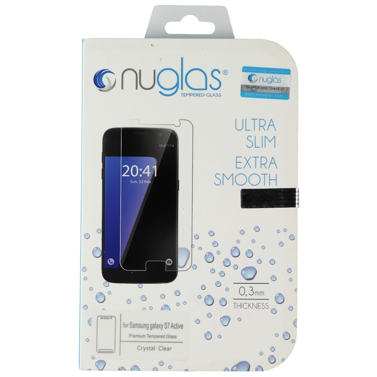 NuGlas Tempered Glass Screen Protector for Samsung Galaxy S7 Active - Clear Cell Phone - Screen Protectors Nuglas - Simple Cell Bulk Wholesale Pricing - USA Seller