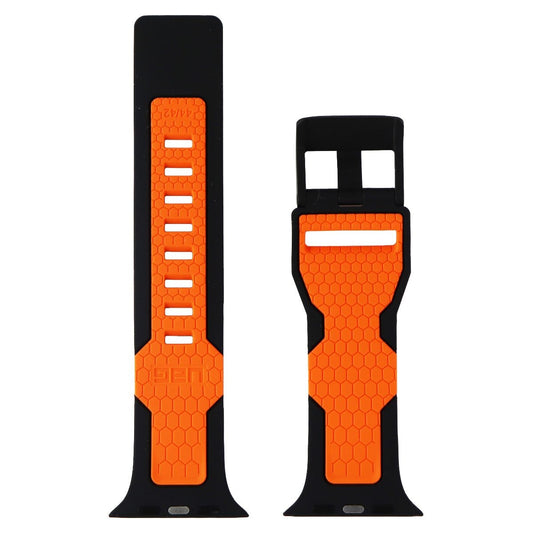 UAG Civilian Series Silicone Band for Apple Watch 42/44/45mm - Black/Orange Smart Watch Accessories - Watch Bands Urban Armor Gear - Simple Cell Bulk Wholesale Pricing - USA Seller
