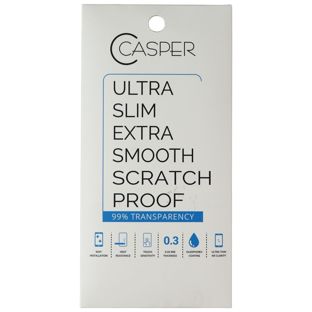 Casper Ultra Slim Glass Screen Protector for Apple iPhone 13 Pro - Clear Cell Phone - Screen Protectors Casper - Simple Cell Bulk Wholesale Pricing - USA Seller