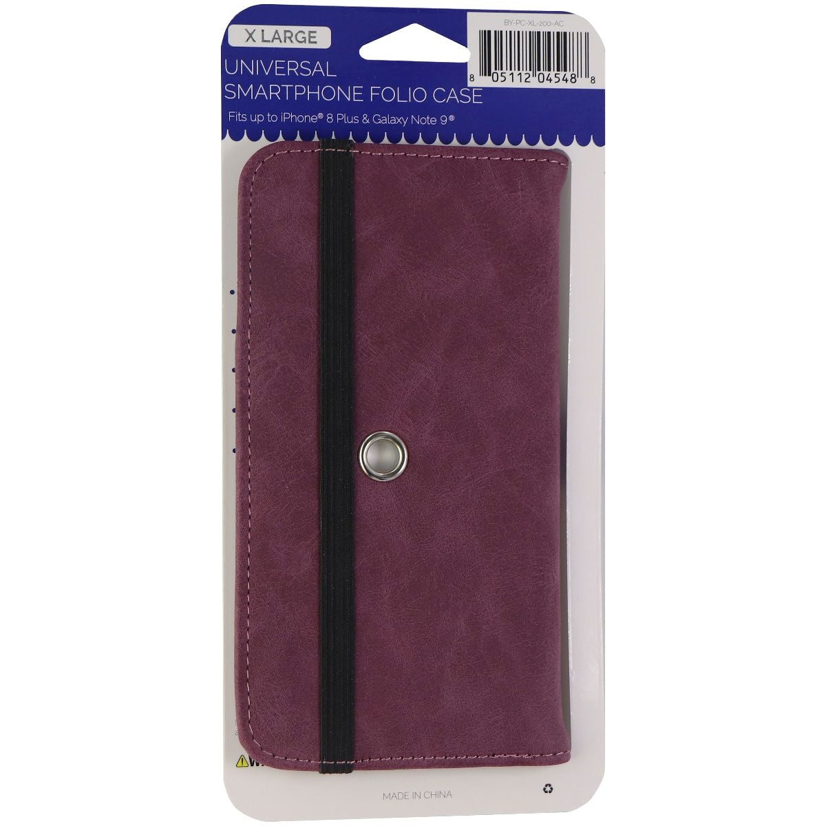 Bytech Universal Smartphone Folio Case (BY-PC-XL-200-AC) X-Large - Purple Cell Phone - Cases, Covers & Skins ByTech - Simple Cell Bulk Wholesale Pricing - USA Seller