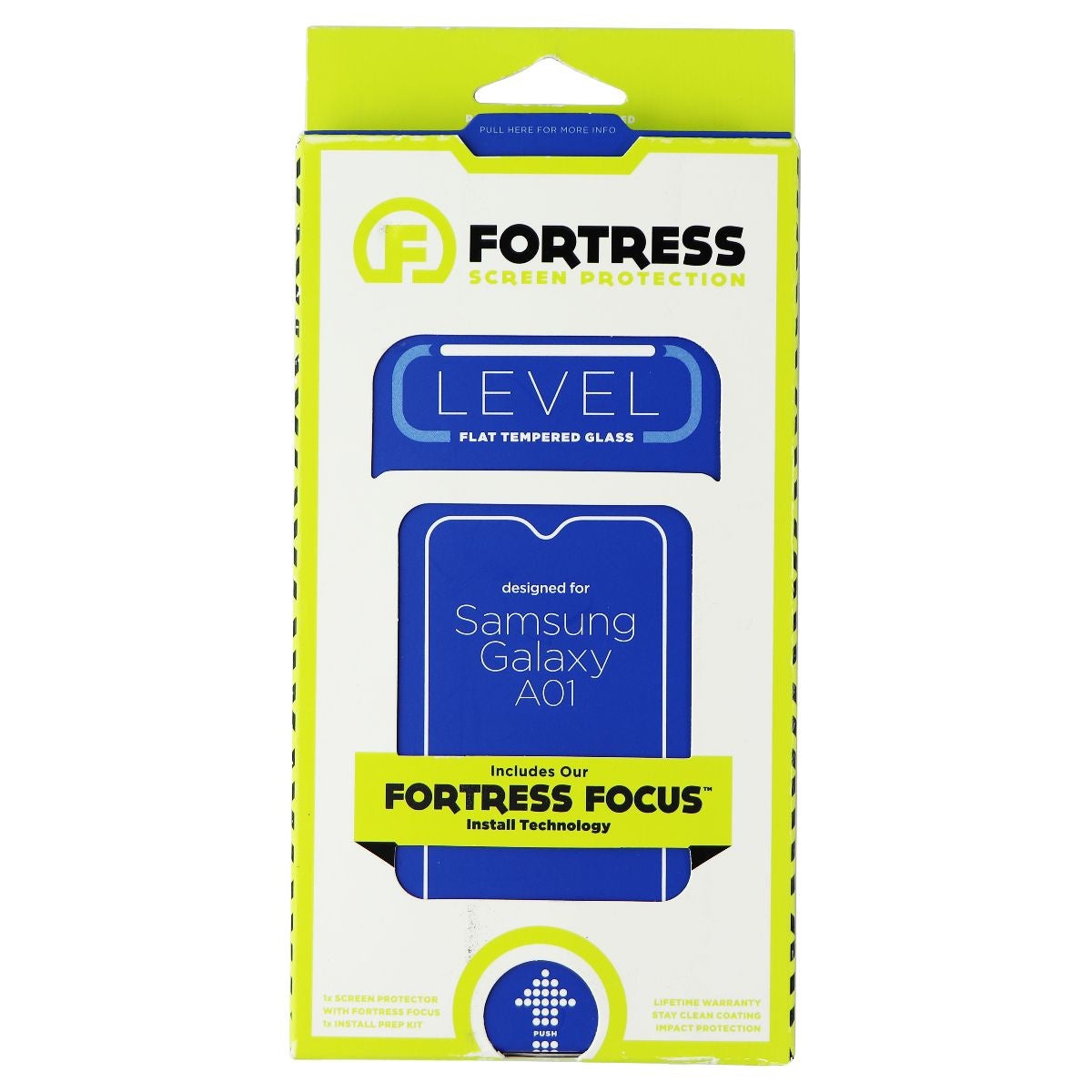 Fortress LEVEL Tempered Glass Screen Protector for Samsung Galaxy A01 - Clear Cell Phone - Screen Protectors Fortress - Simple Cell Bulk Wholesale Pricing - USA Seller