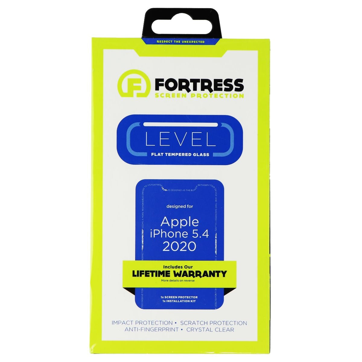 Fortress Level Flat Tempered Glass Screen Protector for Apple iPhone 12 Mini Cell Phone - Screen Protectors Fortress - Simple Cell Bulk Wholesale Pricing - USA Seller