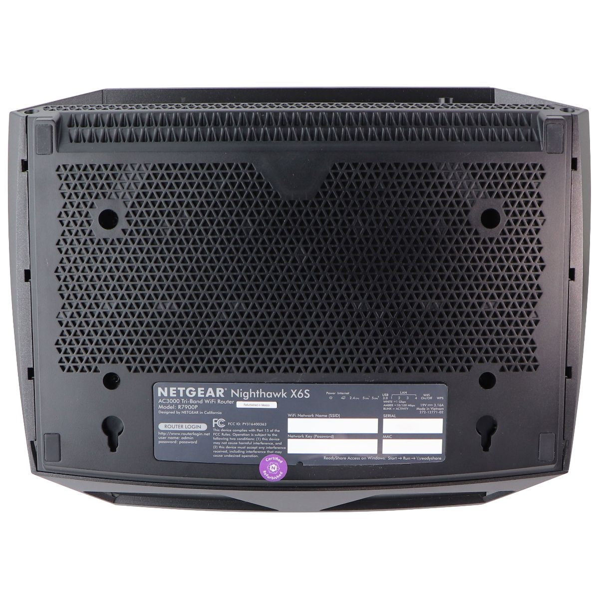 NETGEAR Nighthawk X6S AC3000 - R7900P Tri-Band Smart Wi-Fi Router Networking - Wireless Wi-Fi Routers Netgear - Simple Cell Bulk Wholesale Pricing - USA Seller