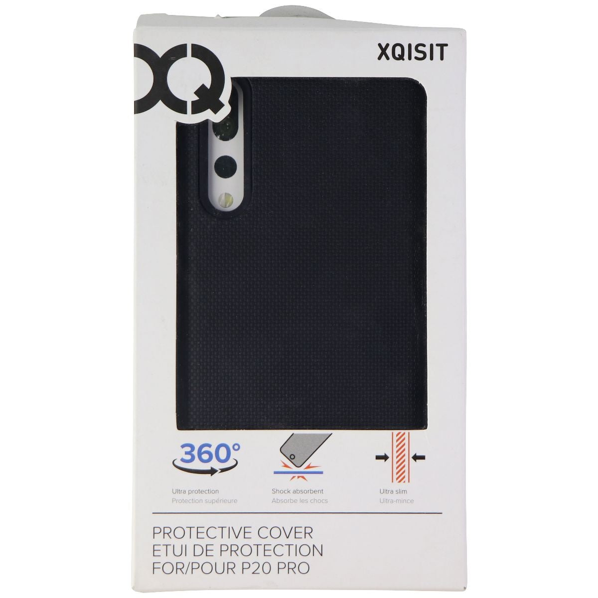 Xqisit Protective Cover Hard Case for Huawei P20 Pro Smartphone - Black Cell Phone - Cases, Covers & Skins Xqisit - Simple Cell Bulk Wholesale Pricing - USA Seller