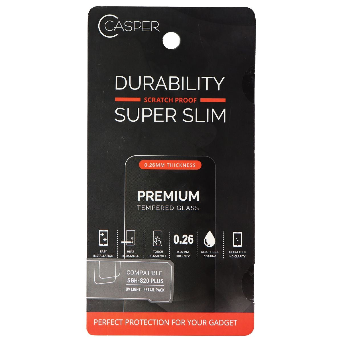 Casper Durability Series Slim Screen Protector for Samsung Galaxy S20 Plus Cell Phone - Screen Protectors Casper - Simple Cell Bulk Wholesale Pricing - USA Seller