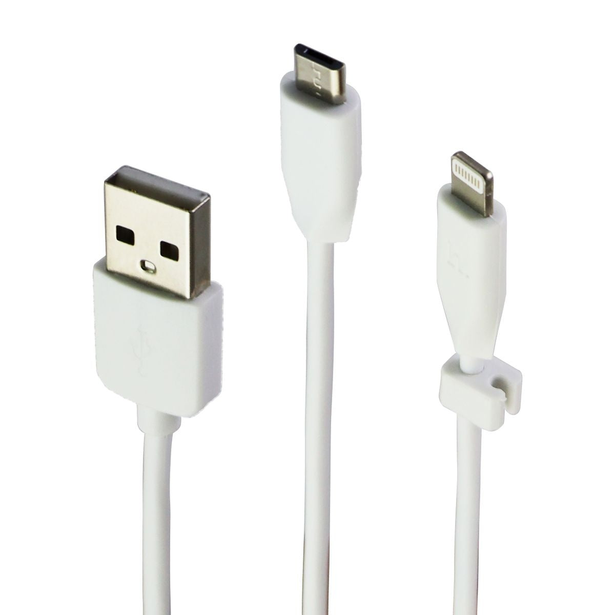 Hoco (1M/3.3-Foot) Rapid Charging 2-in-1 Cable with Micro-USB and 8-Pin - White Cell Phone - Cables & Adapters HoCo - Simple Cell Bulk Wholesale Pricing - USA Seller