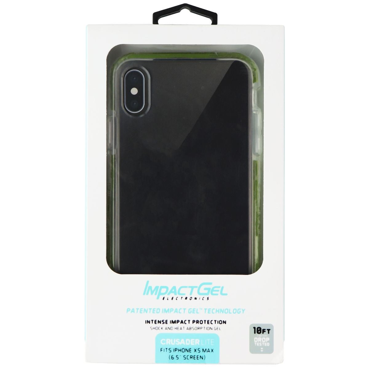 Impact Gel Crusader Lite Series Case for Apple iPhone Xs Max - Green / Clear Cell Phone - Cases, Covers & Skins Impact Gel - Simple Cell Bulk Wholesale Pricing - USA Seller