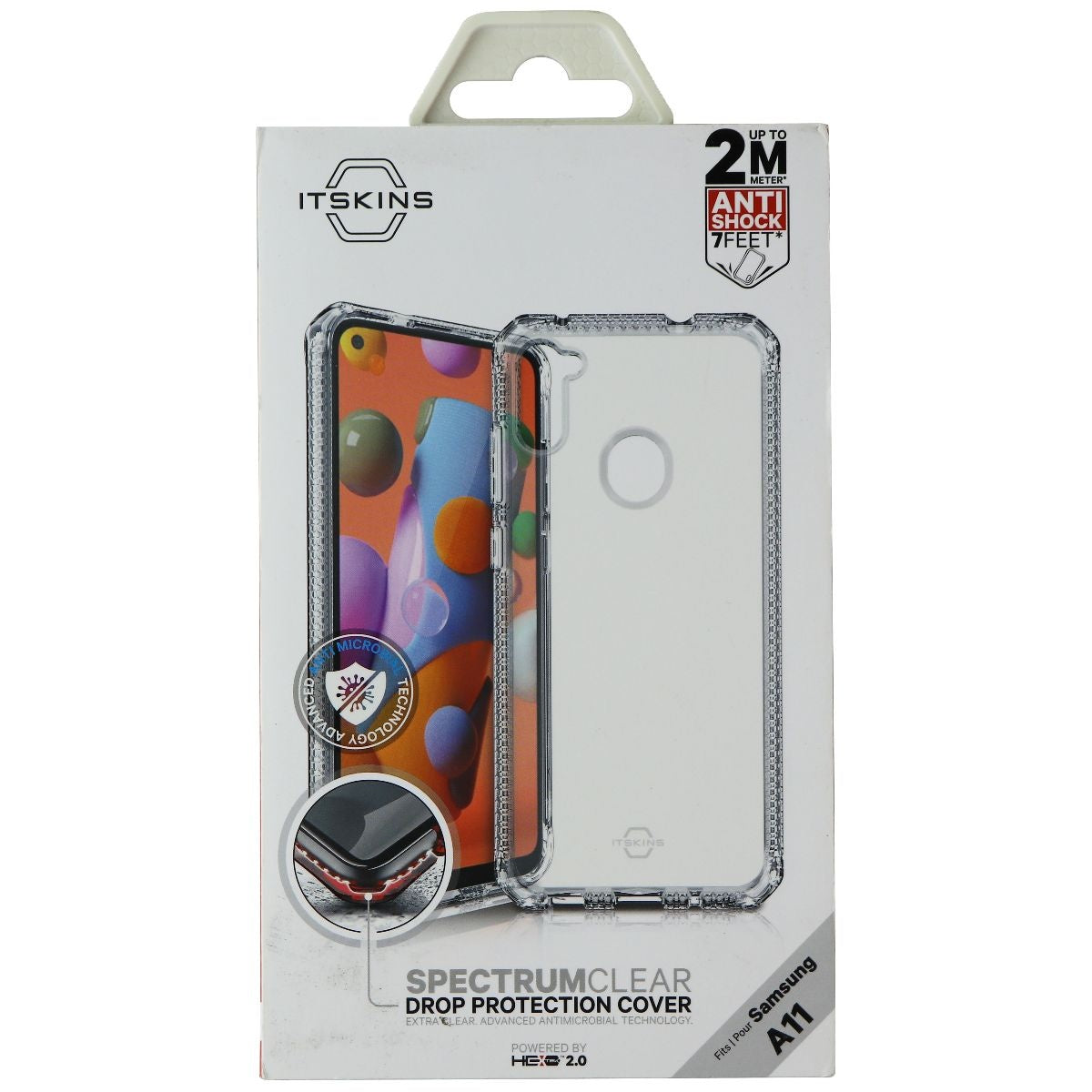 ITSKINS - Spectrum Clear - Designed for Samsung A11 7ft Protection Cover - Clear Cell Phone - Cases, Covers & Skins ITSKINS - Simple Cell Bulk Wholesale Pricing - USA Seller