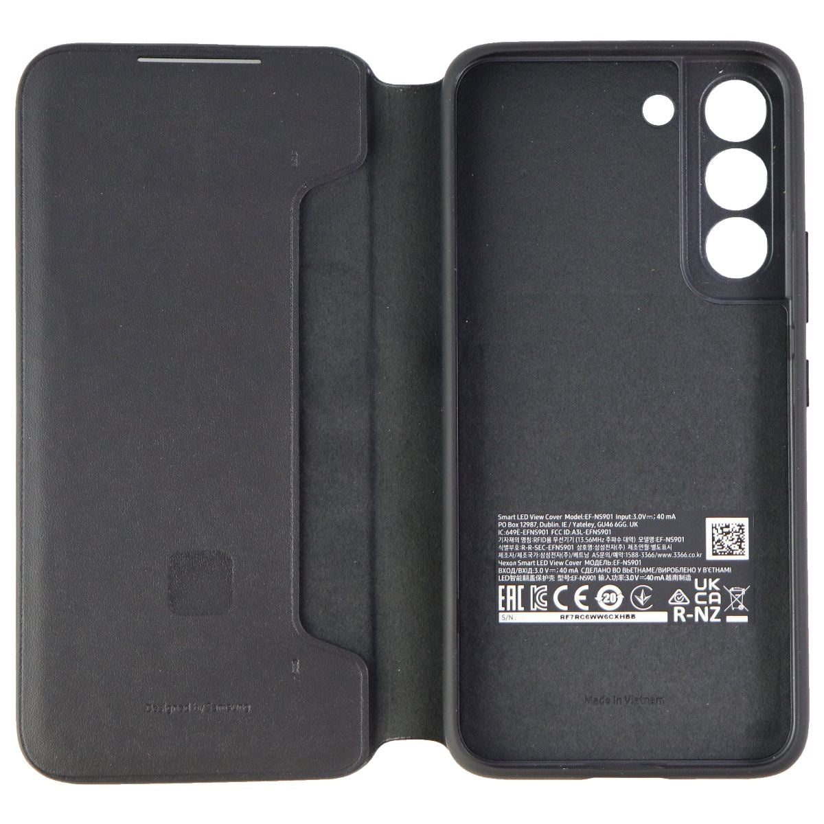 Samsung Smart LED View Cover for Samsung Galaxy S22 - Black Cell Phone - Cases, Covers & Skins Samsung - Simple Cell Bulk Wholesale Pricing - USA Seller