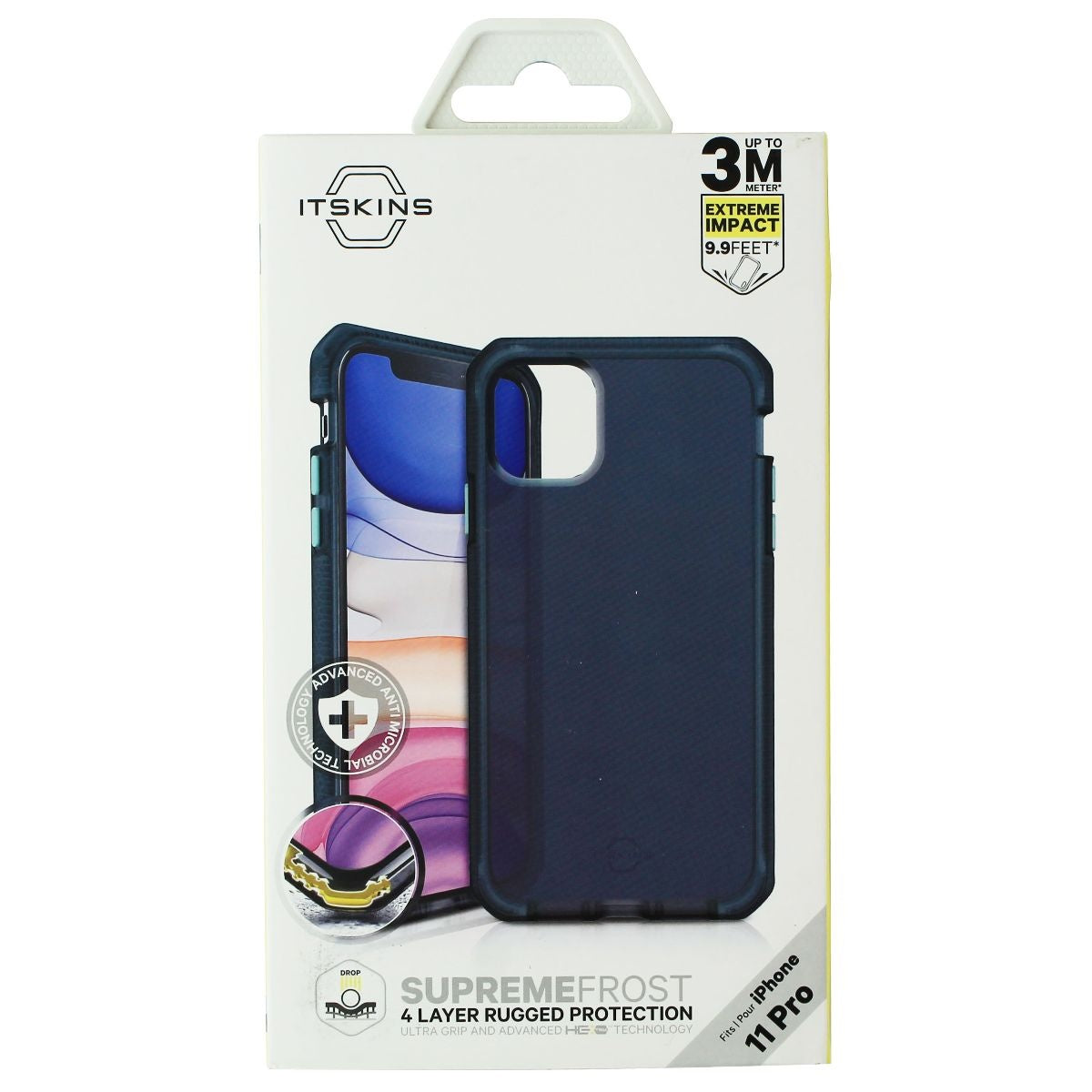 ITSKINS Supreme Frost Case for Apple iPhone 11 Pro - Tiffany Green and Black Cell Phone - Cases, Covers & Skins ITSKINS - Simple Cell Bulk Wholesale Pricing - USA Seller