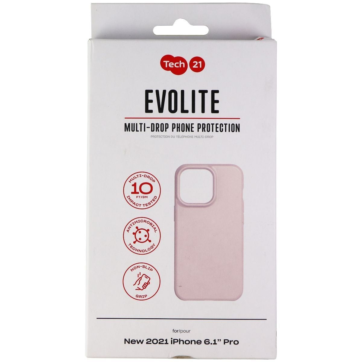 Tech21 Evo Lite Series Flexible Case for Apple iPhone 13 Pro - Pink Cell Phone - Cases, Covers & Skins Tech21 - Simple Cell Bulk Wholesale Pricing - USA Seller
