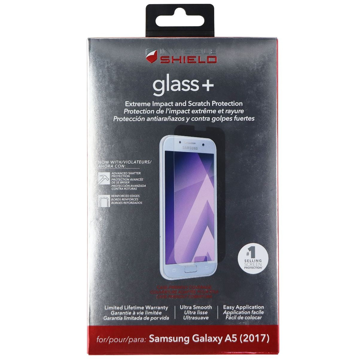 ZAGG InvisibleShield Glass+ Series Tempered Glass for Samsung Galaxy A5 (2017) Cell Phone - Screen Protectors Zagg - Simple Cell Bulk Wholesale Pricing - USA Seller