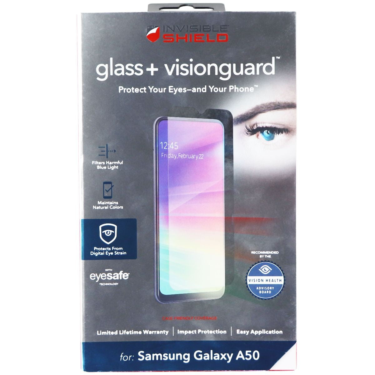 ZAGG InvisibleShield Glass + VisionGuard Screen Protector for Samsung Galaxy A50 Cell Phone - Screen Protectors Zagg - Simple Cell Bulk Wholesale Pricing - USA Seller