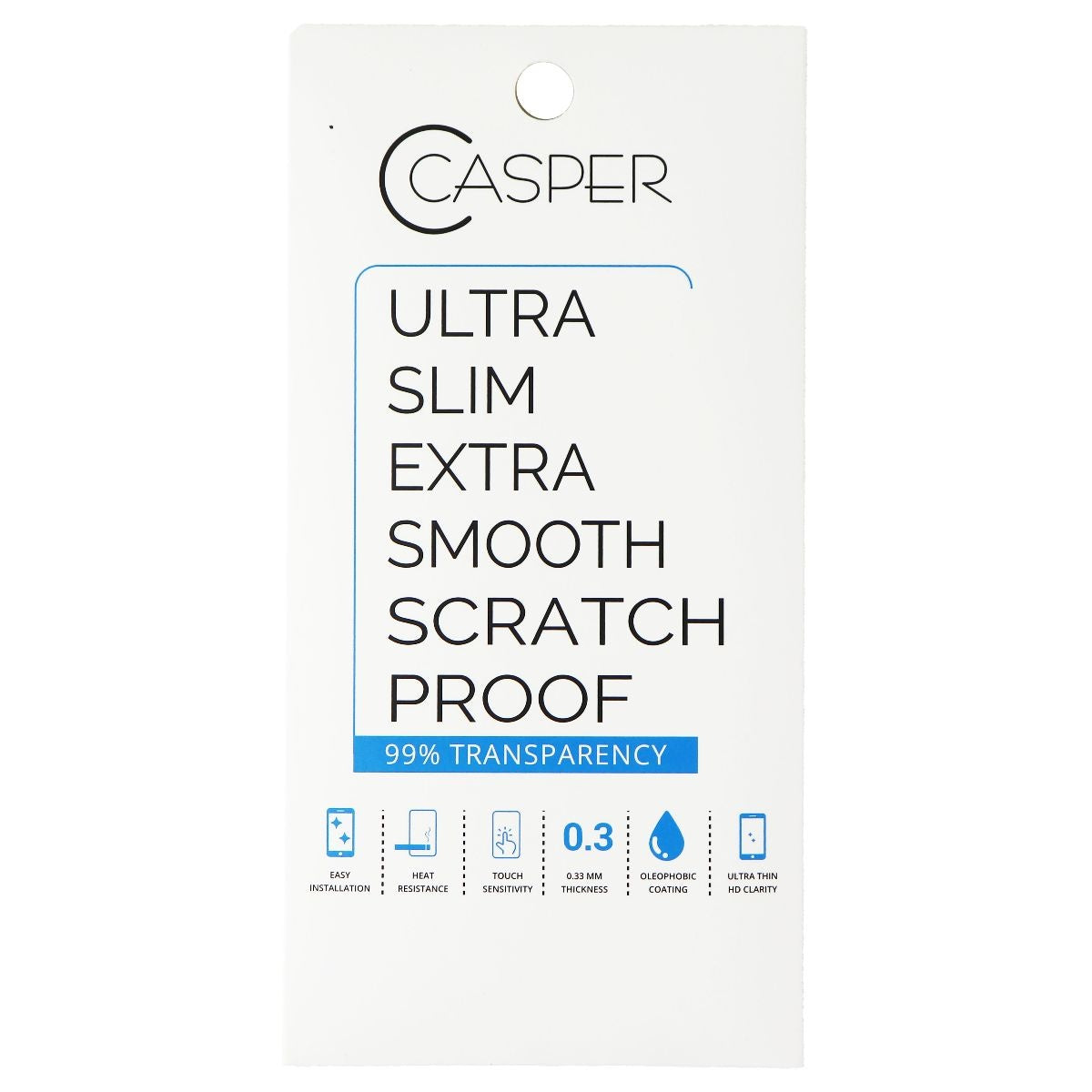 Capser Ultra Slim 0.33mm Tempered Glass for Apple iPhone 13 Cell Phone - Screen Protectors Casper - Simple Cell Bulk Wholesale Pricing - USA Seller