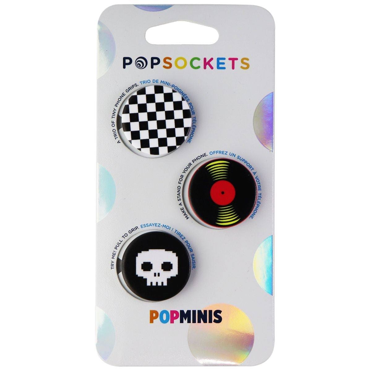 PopSockets PopMinis: Mini Grips for Phones & Tablets (3 Pack) - Punk Out Cell Phone - Mounts & Holders PopSockets - Simple Cell Bulk Wholesale Pricing - USA Seller